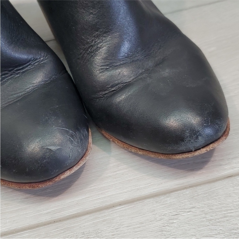 Black Leather Ankle Boots - Picture 3 of 11